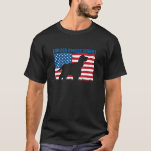 Amerikaanse vlag Engelse Cocker Spaniel T-shirt