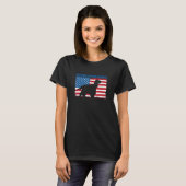 Amerikaanse vlag Engelse Cocker Spaniel T-shirt (Voorkant volledig)