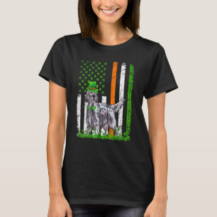 Amerikaanse vlag Engelse Setter Dog St Patricks Da T-shirt
