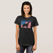 Amerikaanse vlag Engelse Setter T-shirt (Voorkant volledig)