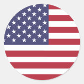 Amerikaanse vlag Envelope Seal Ronde Sticker (Voorkant)