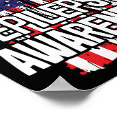 Amerikaanse vlag Epilepsy Awareness Ribbon Poster (Hoek)