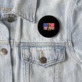 Amerikaanse Vlag Er Spaniel Hond Dier 4 Juli Ronde Button 5,7 Cm (In situ)