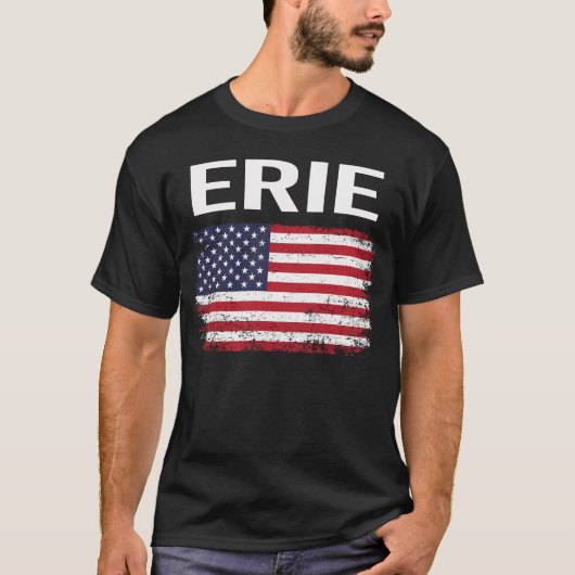 Amerikaanse vlag Erie T-shirt (Voorkant)