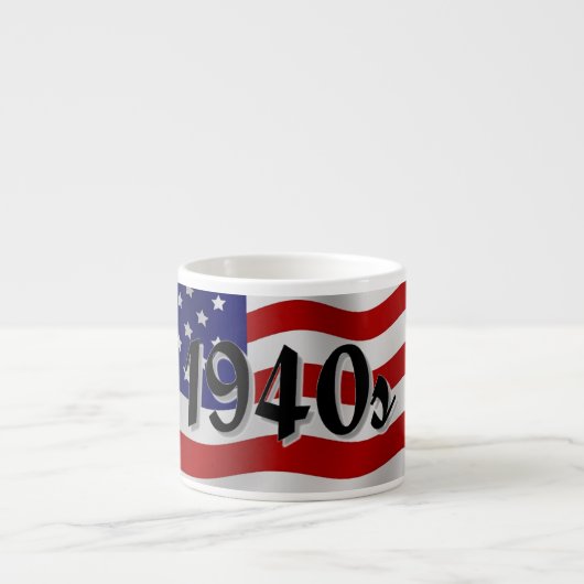 Amerikaanse vlag Espresso Cup 1940 Espresso Kop (Voorkant)