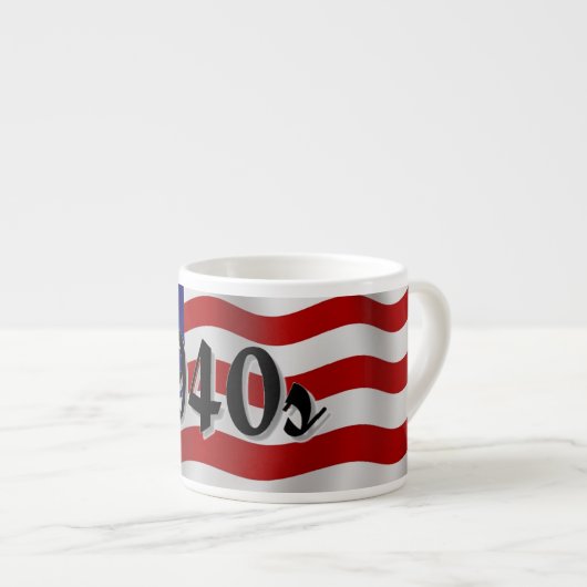 Amerikaanse vlag Espresso Cup 1940 Espresso Kop (Voorkant rechts)