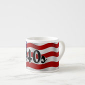 Amerikaanse vlag Espresso Cup 1940 Kop (Voorkant rechts)