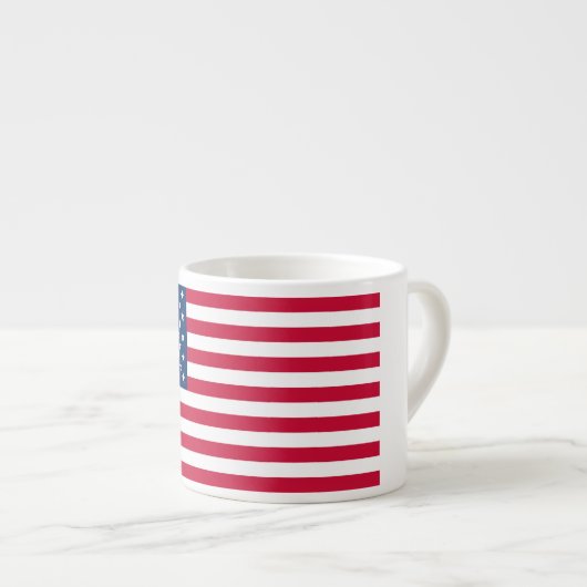 Amerikaanse vlag Espresso Cup USA Mok (Voorkant rechts)