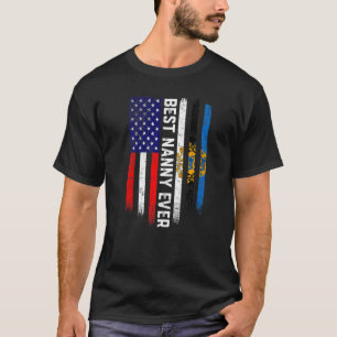 Amerikaanse vlag & Estland vlag beste nanny ooit P T-shirt