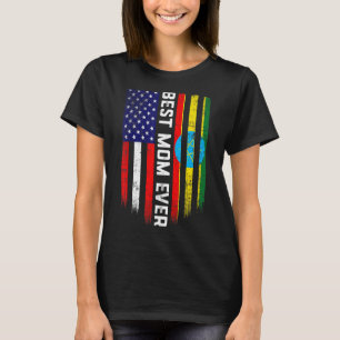 Amerikaanse vlag & Ethiopië vlag beste mama ooit f T-shirt