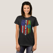 Amerikaanse vlag & Ethiopië vlag beste mama ooit f T-shirt (Voorkant volledig)