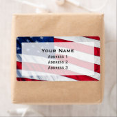 Amerikaanse vlag etiket (Insitu)