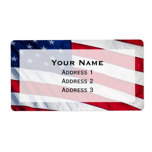 Amerikaanse vlag etiket (Voorkant)