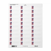 Amerikaanse vlag etiket (Full Sheet)