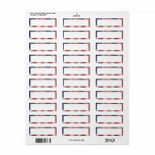 Amerikaanse vlag etiket (Full Sheet)