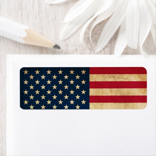 Amerikaanse vlag Etiket (Insitu)