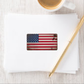 Amerikaanse vlag Etiket (Insitu)