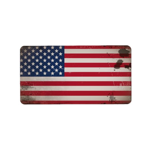 Amerikaanse vlag Etiket (Voorkant)