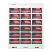 Amerikaanse vlag Etiket (Full Sheet)