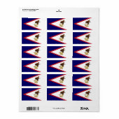 Amerikaanse vlag etiket (Full Sheet)