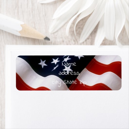 Amerikaanse vlag etiket (Insitu)
