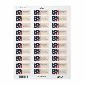 Amerikaanse vlag etiket (Full Sheet)