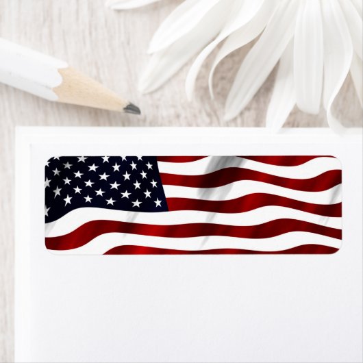 Amerikaanse vlag etiket (Insitu)