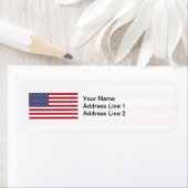 Amerikaanse vlag etiket (Insitu)