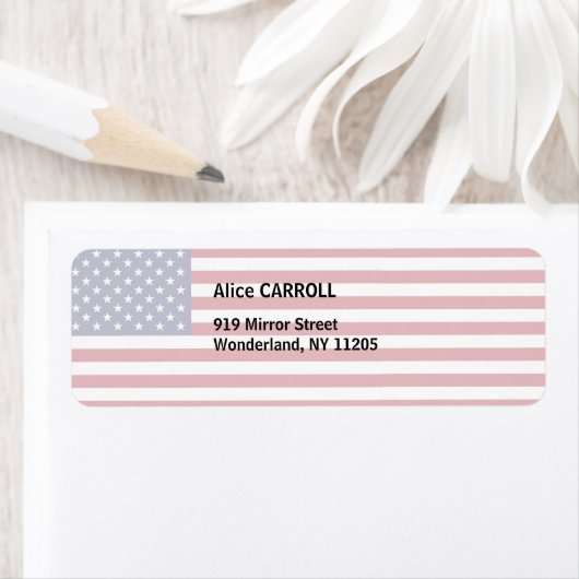 Amerikaanse vlag etiket (Insitu)