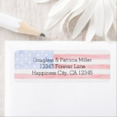 Amerikaanse vlag etiket (Insitu)