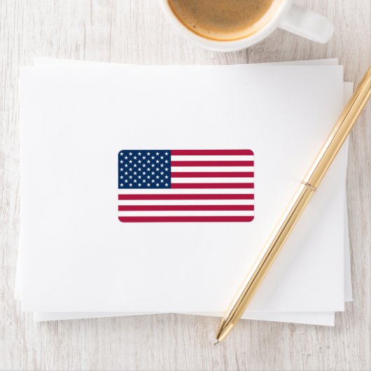 Amerikaanse vlag etiket (Insitu)