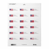 Amerikaanse vlag etiket (Full Sheet)