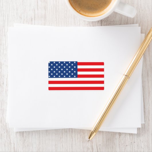 Amerikaanse vlag etiket (Insitu)