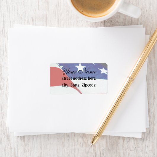 Amerikaanse vlag etiket (Insitu)