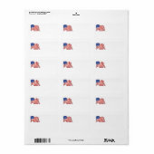 Amerikaanse vlag etiket (Full Sheet)