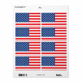 Amerikaanse vlag etiket (Full Sheet)