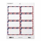 Amerikaanse vlag etiket (Full Sheet)