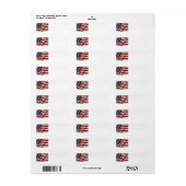Amerikaanse vlag etiket (Full Sheet)