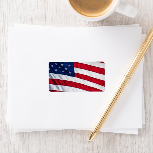 Amerikaanse vlag etiket (Insitu)