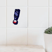 Amerikaanse vlag Exclamation Large Photo Ceramic T Tegeltje