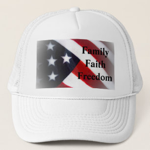 Amerikaanse Vlag Familie, Geloof & Vrijheid Cap Trucker Pet