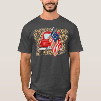 Amerikaanse vlag Farming Truck Farmers T-shirt
