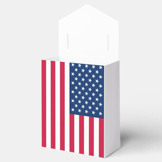 Amerikaanse vlag Favor Box Gift USA Bedankdoosjes (Geopend)
