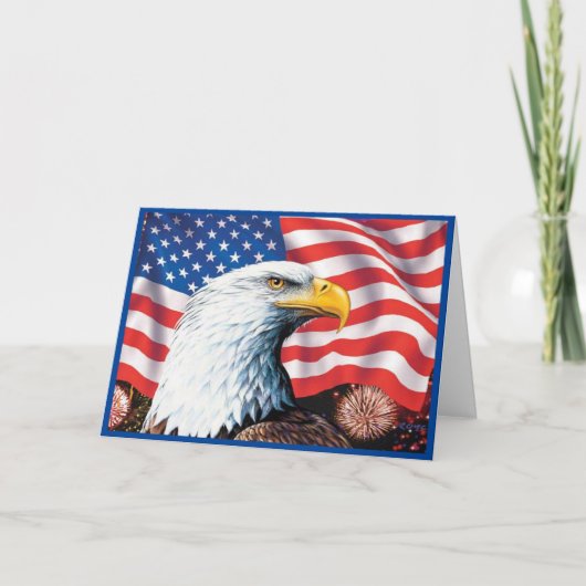 Amerikaanse vlag feestdagen kaart (Voorkant)
