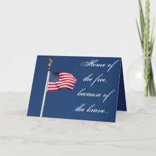 AMERIKAANSE VLAG FEESTDAGEN KAART