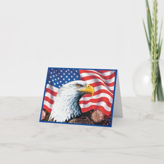 Amerikaanse vlag feestdagen kaart (Voorkant)