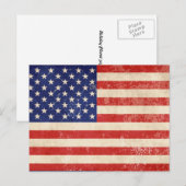 Amerikaanse vlag Feestdagenkaart (Voorkant / Achterkant)