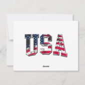 Amerikaanse  vlag feestdagenkaart (Achterkant)