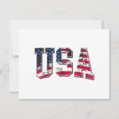 Amerikaanse  vlag feestdagenkaart (Voorkant)