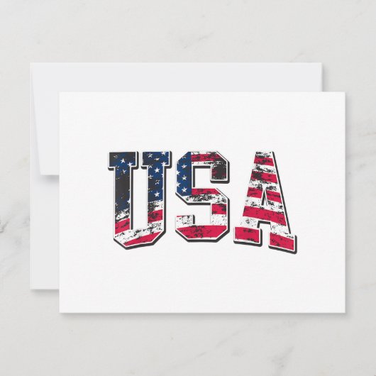 Amerikaanse  vlag feestdagenkaart (Voorkant)